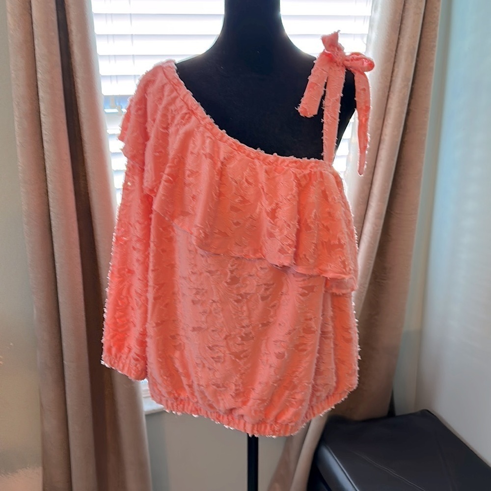 Lauren Conrad ladies cold shoulder top pink size XXL NWT